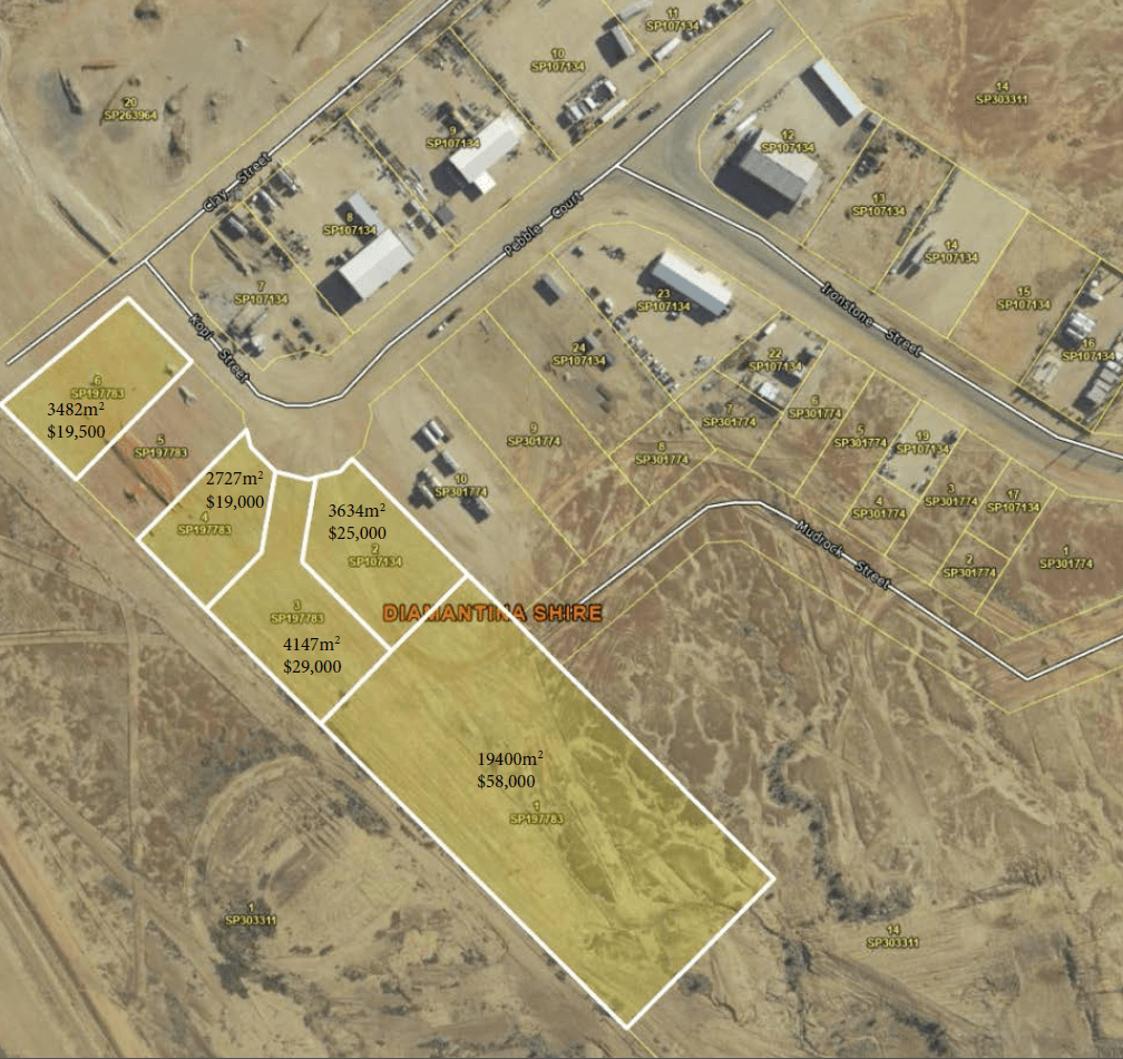 Birdsville Industrial Lots – Kopi & Mudrock street and Pebble Court