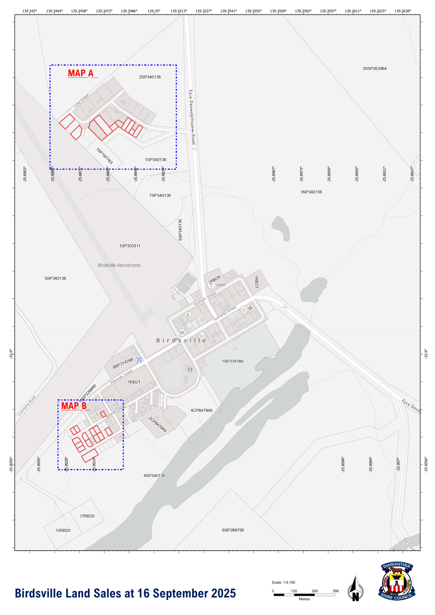 Birdsville land sales at 16 september 2025