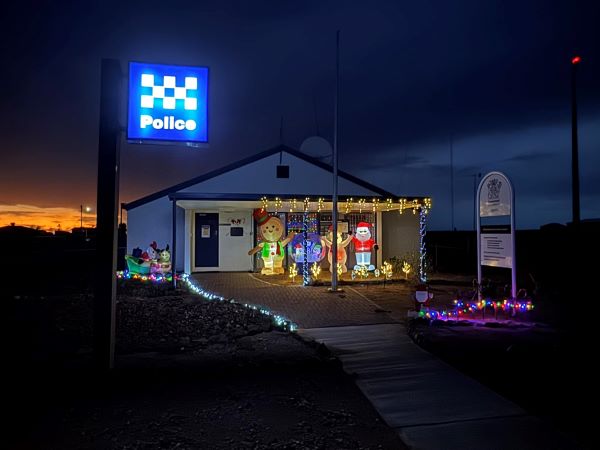 Birdsville Police Station - Winner of Christmas Lights Competition, Birdsville.
