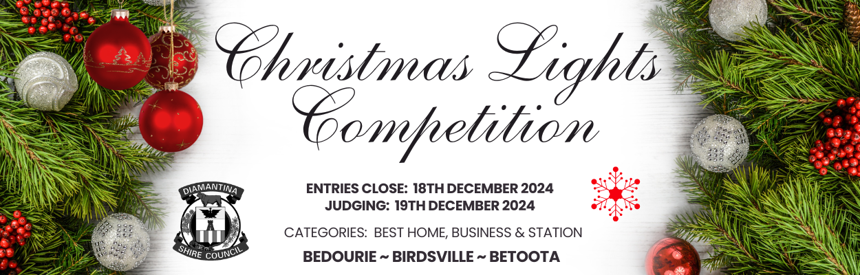 Join us for the Diamantina Shire Christmas Lights Competiton 2024