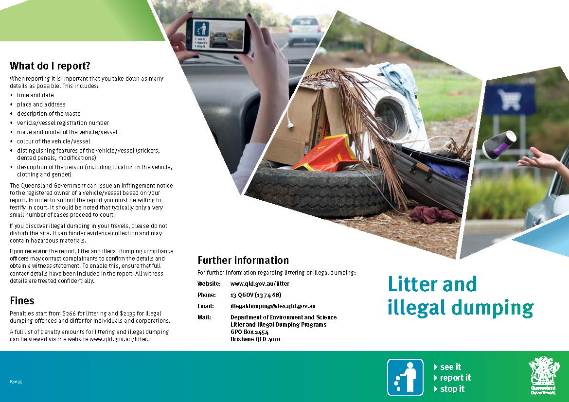 Release of "Keeping Queensland Clean: the Litter and Illegal Dumping Plan"