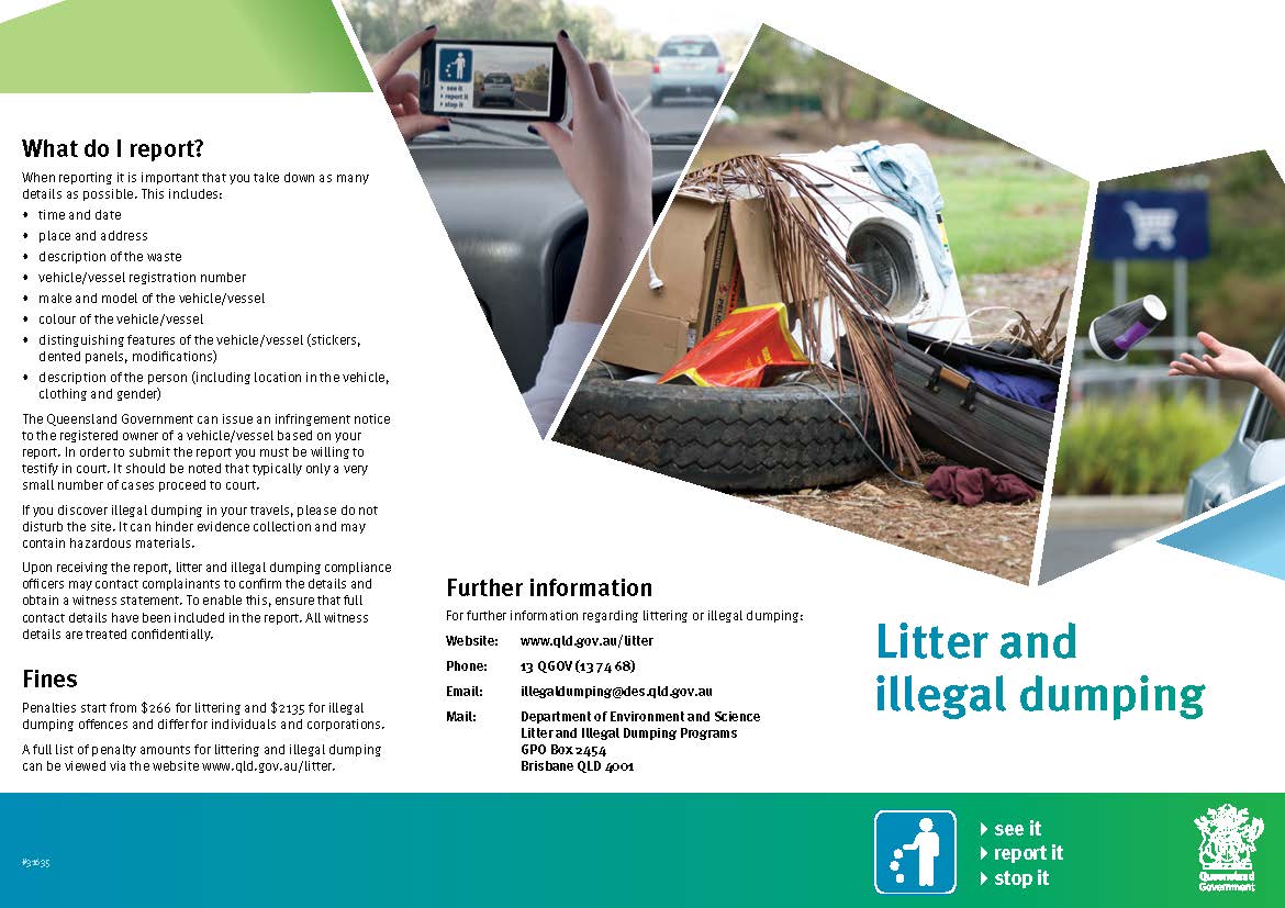 Release of "Keeping Queensland Clean: the Litter and Illegal Dumping Plan"

