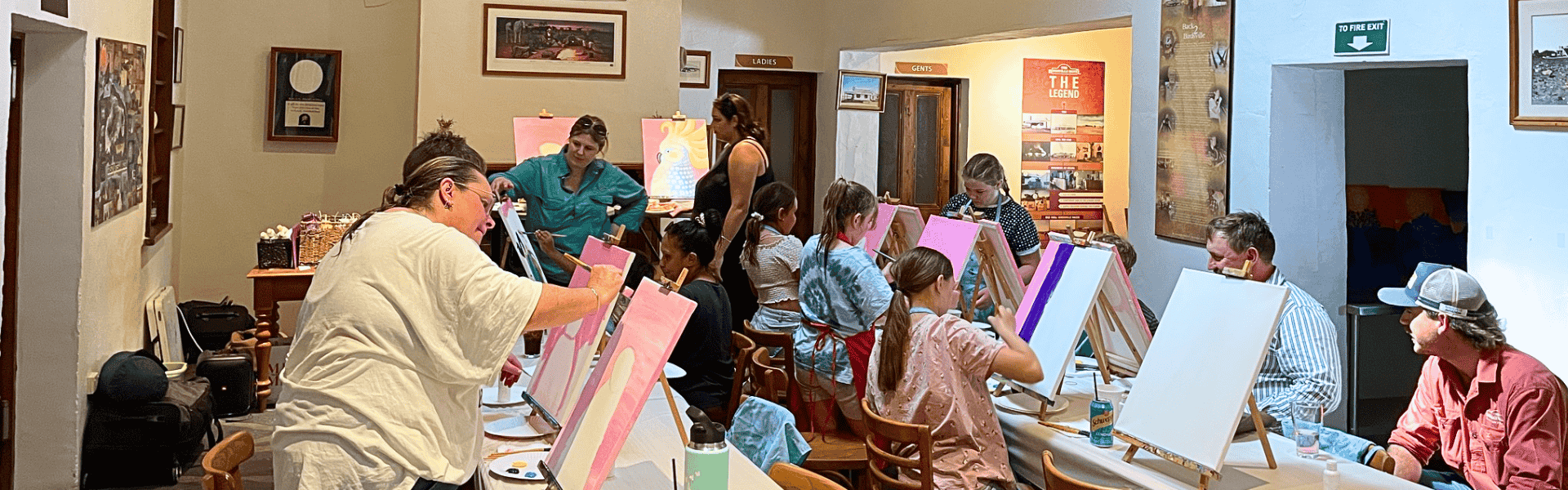 Paint and sip art workshops were funded by the Regional Arts Development Fund 